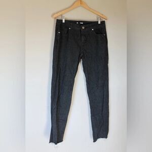 ✨ Playboy |  Black Raw Edge Jeans